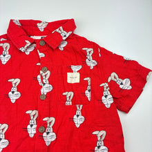 Load image into Gallery viewer, Boys Cotton On, viscose / linen short sleeve shirt, rabbits, GUC, size 5,  