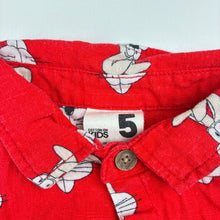 Load image into Gallery viewer, Boys Cotton On, viscose / linen short sleeve shirt, rabbits, GUC, size 5,  