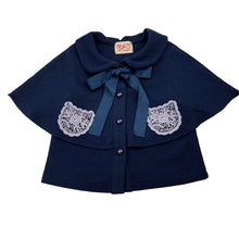 Load image into Gallery viewer, Girls Estelle, navy short sleeve jacket, Sz: S, L: 32cm, armpit to armpit: 29cm, GUC, size 4-5,  