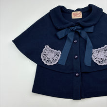 Load image into Gallery viewer, Girls Estelle, navy short sleeve jacket, Sz: S, L: 32cm, armpit to armpit: 29cm, GUC, size 4-5,  
