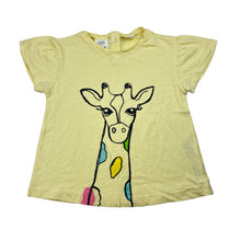 Load image into Gallery viewer, Girls Zara, lightweight cotton tee / top, giraffe, EUC, size 2-3,  