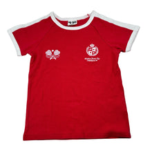 Load image into Gallery viewer, Girls Cotton On, red &amp; white stretchy ribbed tee / top, GUC, size 9-10,  