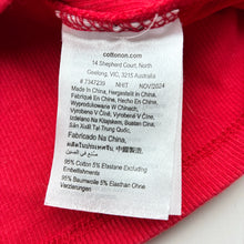 Load image into Gallery viewer, Girls Cotton On, red &amp; white stretchy ribbed tee / top, GUC, size 9-10,  