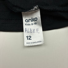 Load image into Gallery viewer, Boys Anko, black cotton long sleeve tee / top, EUC, size 12,  