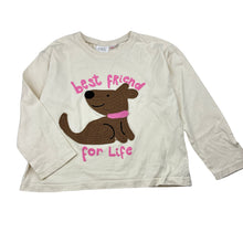 Load image into Gallery viewer, Girls Zara, cotton long sleeve top, dog, light mark right cuff, FUC, size 3-4,  