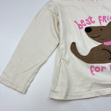 Load image into Gallery viewer, Girls Zara, cotton long sleeve top, dog, light mark right cuff, FUC, size 3-4,  