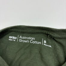 Load image into Gallery viewer, Boys Anko, khaki Aust cotton tee / top, EUC, size 8,  