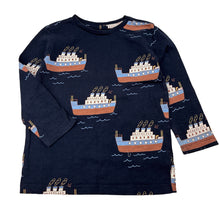 Load image into Gallery viewer, Boys Target, navy cotton long sleeve top, boats, GUC, size 3,  