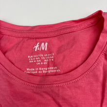 Load image into Gallery viewer, Girls H&amp;M, pink cotton tee / top, GUC, size 7-8,  