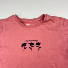 Load image into Gallery viewer, Girls Cotton On, embroidered pink cotton tee / top, FUC, size 5,  