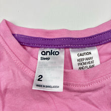 Load image into Gallery viewer, Girls Anko, cotton pyjama tee / top, EUC, size 2,  