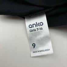 Load image into Gallery viewer, Girls Anko, black cotton tee / top, EUC, size 9,  