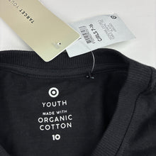 Load image into Gallery viewer, Girls Target, black organic cotton long sleeve top, NEW, size 10,  