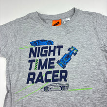 Load image into Gallery viewer, Boys Tilt, pyjama tee / top, racing cars, GUC, size 4,  