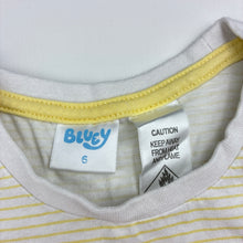 Load image into Gallery viewer, Girls BLUEY, cotton tee / top, light marks on back, FUC, size 6,  