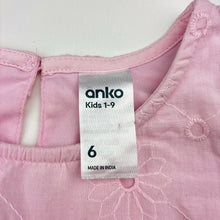 Load image into Gallery viewer, Girls Anko, lined broderie cotton top, GUC, size 6,  