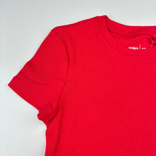 Load image into Gallery viewer, Girls Anko, red ribbed stretchy tee / top, NEW, size 10,  