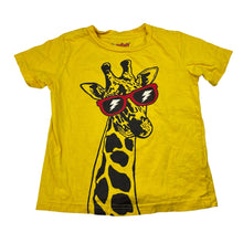 Load image into Gallery viewer, Unisex Funstuff, yellow cotton tee / top, giraffe, GUC, size 3,  