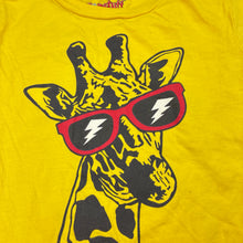 Load image into Gallery viewer, Unisex Funstuff, yellow cotton tee / top, giraffe, GUC, size 3,  
