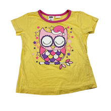 Load image into Gallery viewer, Girls Neon, cotton pyjama tee / top, owl, GUC, size 4,  