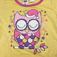 Load image into Gallery viewer, Girls Neon, cotton pyjama tee / top, owl, GUC, size 4,  