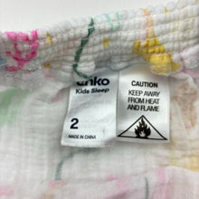 Load image into Gallery viewer, Girls Anko, crinkle cotton pyjama top, unicorns, EUC, size 2,  
