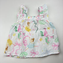 Load image into Gallery viewer, Girls Anko, crinkle cotton pyjama top, unicorns, EUC, size 2,  