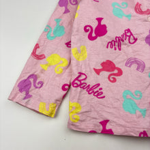 Load image into Gallery viewer, Girls Barbie, flannel cotton pyjama top, light marks, FUC, size 4,  