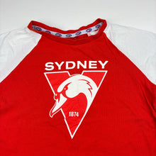 Load image into Gallery viewer, Unisex AFL, Sydney Swans cotton tee / top, GUC, size 7,  