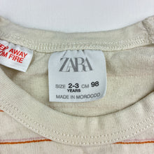 Load image into Gallery viewer, Unisex Zara, striped cotton long sleeve top, GUC, size 2-3,  
