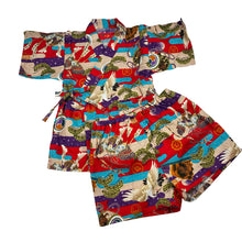 Load image into Gallery viewer, Unisex Taketombo, colourful cotton Japanese loungewear set, EUC, size 1-2,  