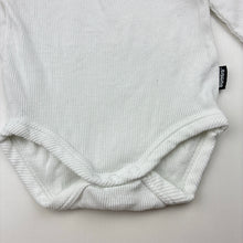 Load image into Gallery viewer, Unisex Bonds, white ribbed cotton bodysuit / romper, GUC, size 000,  