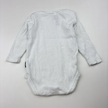 Load image into Gallery viewer, Unisex Bonds, white ribbed cotton bodysuit / romper, GUC, size 000,  