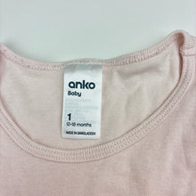 Load image into Gallery viewer, Girls Anko, pink cotton bodysuit / romper, FUC, size 1,  