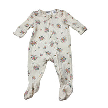 Load image into Gallery viewer, Girls Cotton On, stretchy floral zip coverall / romper, EUC, size 0000,  