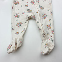 Load image into Gallery viewer, Girls Cotton On, stretchy floral zip coverall / romper, EUC, size 0000,  