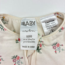 Load image into Gallery viewer, Girls Cotton On, stretchy floral zip coverall / romper, EUC, size 0000,  