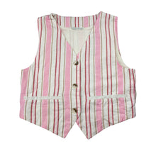 Load image into Gallery viewer, Girls Zara, cotton lined viscose / linen waistcoat / vest, EUC, size 11-12,  