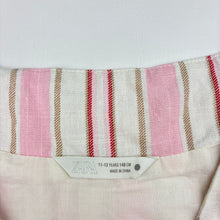 Load image into Gallery viewer, Girls Zara, cotton lined viscose / linen waistcoat / vest, EUC, size 11-12,  