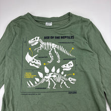 Load image into Gallery viewer, Boys Target, khaki cotton long sleeve top, dinosaurs, GUC, size 6,  