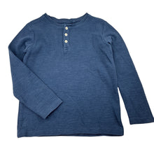 Load image into Gallery viewer, Boys Anko, navy waffle henley top, GUC, size 6,  