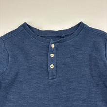 Load image into Gallery viewer, Boys Anko, navy waffle henley top, GUC, size 6,  