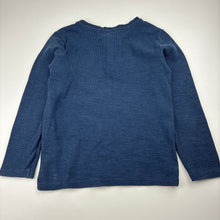 Load image into Gallery viewer, Boys Anko, navy waffle henley top, GUC, size 6,  