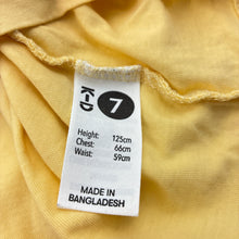 Load image into Gallery viewer, Girls KID, yellow cotton tee / top, GUC, size 7,  