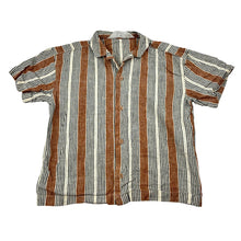 Load image into Gallery viewer, Boys H&amp;M, striped cotton / linen short sleeve shirt, GUC, size 4,  
