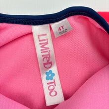 Load image into Gallery viewer, Girls Limited Too, colourful swim one-piece, pilling, FUC, size 4,  