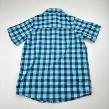 Load image into Gallery viewer, Boys Osh Kosh, blue check cotton short sleeve shirt, GUC, size 5,  