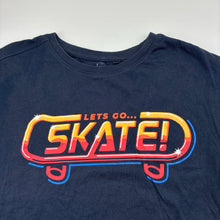 Load image into Gallery viewer, Boys Anko, navy cotton tee / top, skate, EUC, size 9,  
