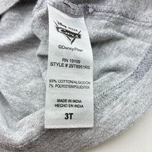 Load image into Gallery viewer, Boys Disney, Cars, grey marle tee / top, GUC, size 3,  