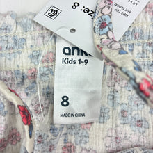 Load image into Gallery viewer, Girls Anko, floral stretchy summer top, NEW, size 8,  